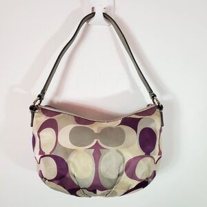 COACH Y2K Hand Drawn Satin Mini Pochette Purse Bag Top Handle